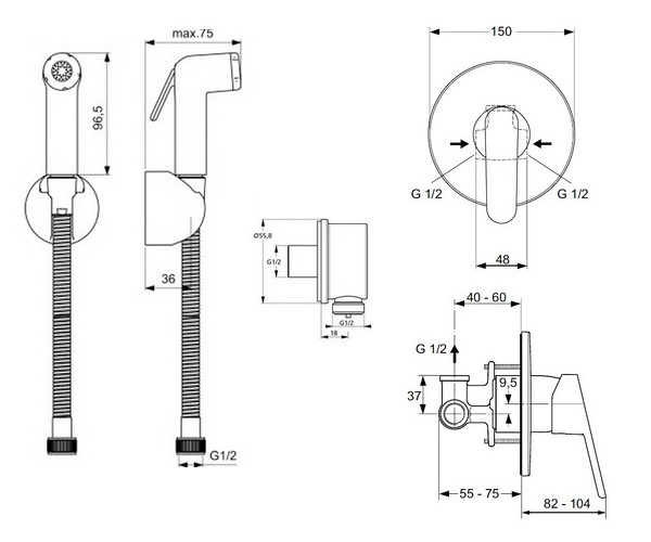 гигиенический набор IDEAL STANDARD HYGIENIC